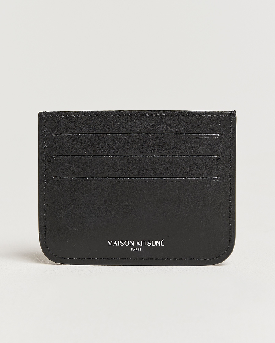 Hombres | Maison Kitsuné Fox Head Card Holder Black | Maison Kitsuné | Fox Head Card Holder Black