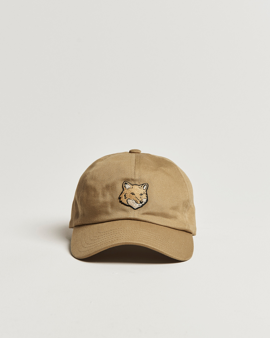 Hombres | Maison Kitsuné Fox Head Cap Chino Beige | Maison Kitsuné | Fox Head Cap Chino Beige