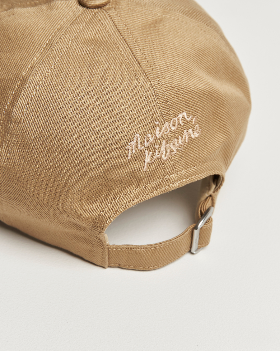 Hombres | Maison Kitsuné Fox Head Cap Chino Beige | Maison Kitsuné | Fox Head Cap Chino Beige