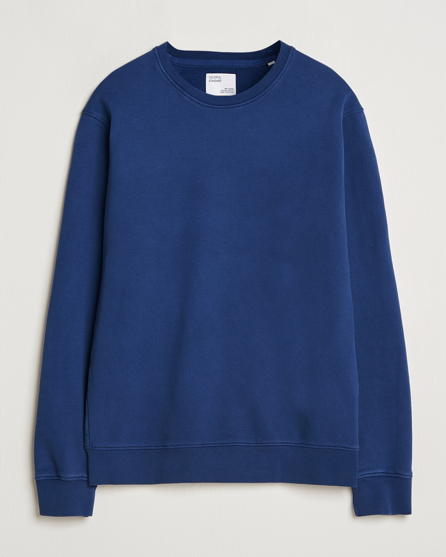 Hombres | Jerséis y prendas de punto | Colorful Standard | Classic Organic Crew Neck Sweat Marine Blue