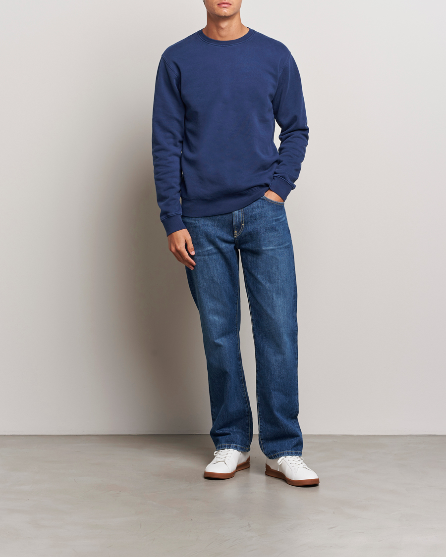 Hombres | Jerséis y prendas de punto | Colorful Standard | Classic Organic Crew Neck Sweat Marine Blue