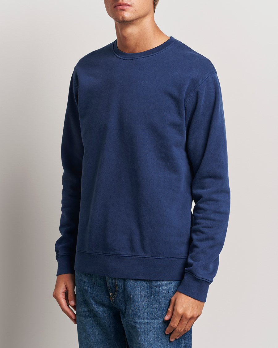 Hombres | Jerséis y prendas de punto | Colorful Standard | Classic Organic Crew Neck Sweat Marine Blue