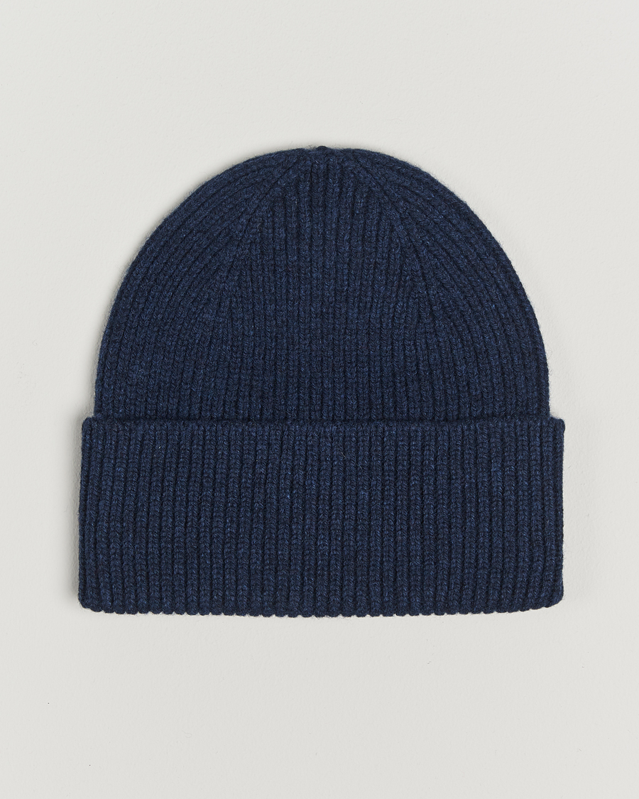 Hombres | Gorros | Colorful Standard | Merino Wool Beanie Marine Blue