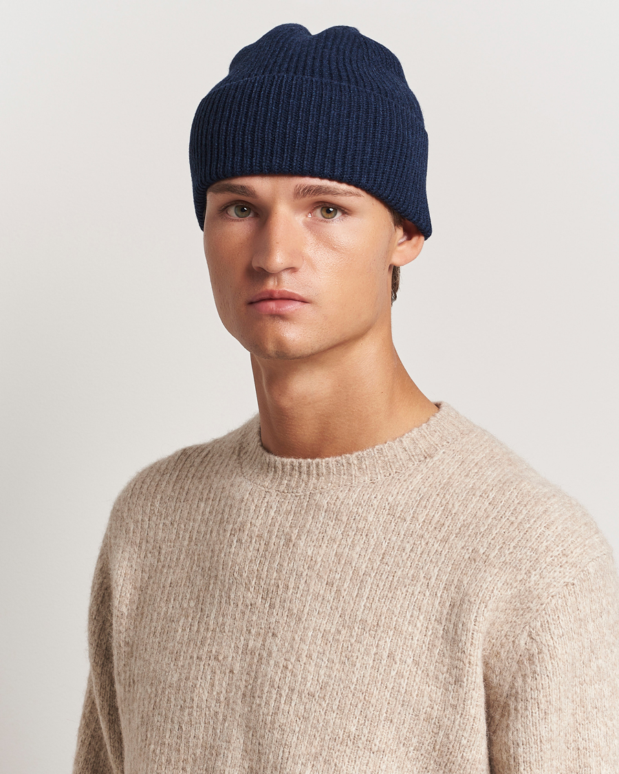 Hombres | Gorros | Colorful Standard | Merino Wool Beanie Marine Blue