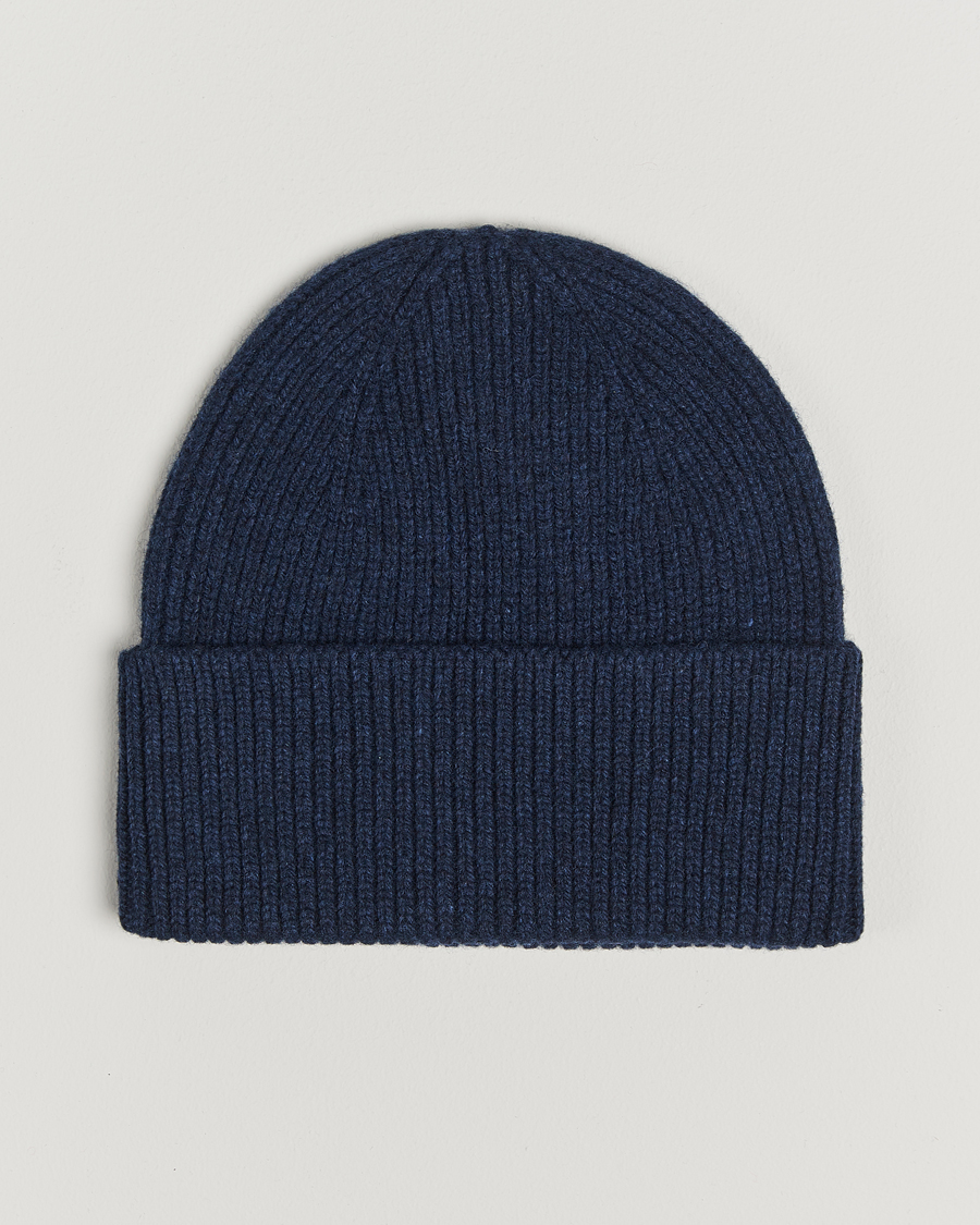 Hombres | Gorros | Colorful Standard | Merino Wool Beanie Marine Blue