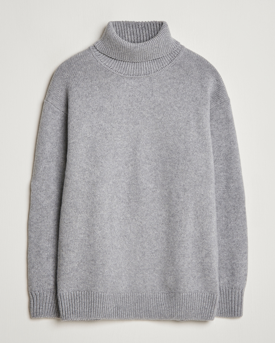 Hombres | Jerséis y prendas de punto | Colorful Standard | Merino Wool Turtleneck Heather Grey