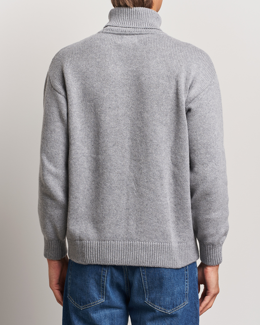 Hombres | Jerséis y prendas de punto | Colorful Standard | Merino Wool Turtleneck Heather Grey