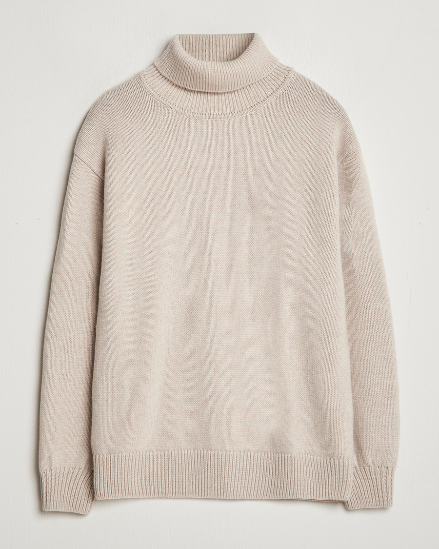 Hombres | Jerséis y prendas de punto | Colorful Standard | Merino Wool Turtleneck Ivory White