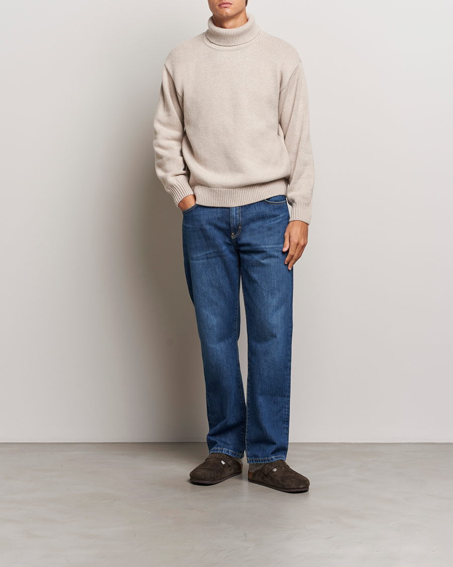 Hombres | Jerséis y prendas de punto | Colorful Standard | Merino Wool Turtleneck Ivory White