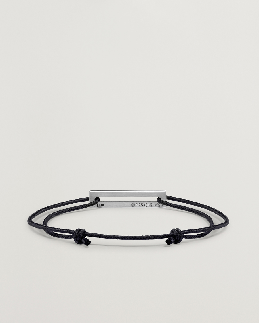 Hombres | Joyas | LE GRAMME | Lacquered Cord Bracelet Black