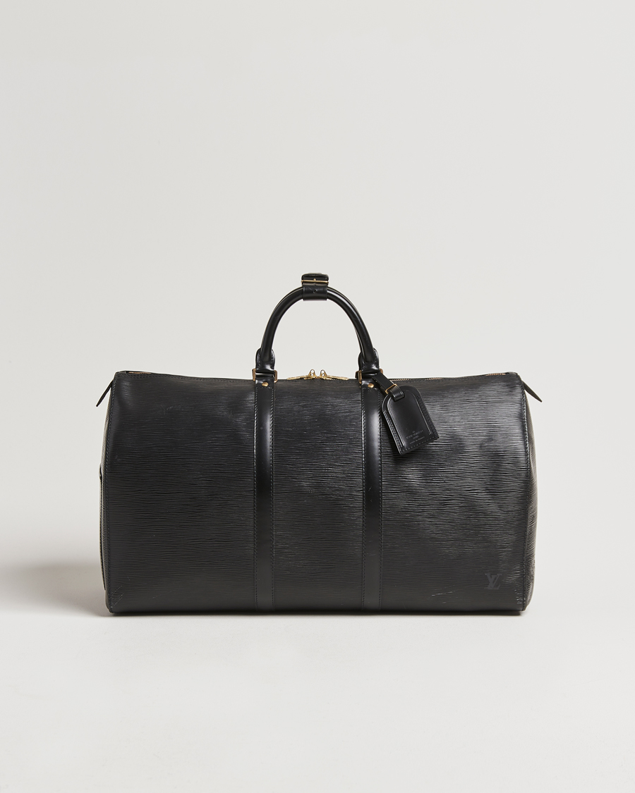 Hombres | Louis Vuitton Pre-Owned Keepall 50 Epi Leather Travel Bag Black | Louis Vuitton Pre-Owned | Keepall 50 Epi Leather Travel Bag Black