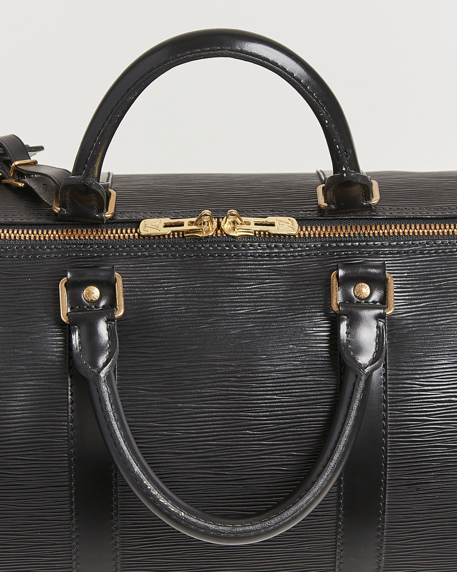 Hombres | Louis Vuitton Pre-Owned Keepall 50 Epi Leather Travel Bag Black | Louis Vuitton Pre-Owned | Keepall 50 Epi Leather Travel Bag Black