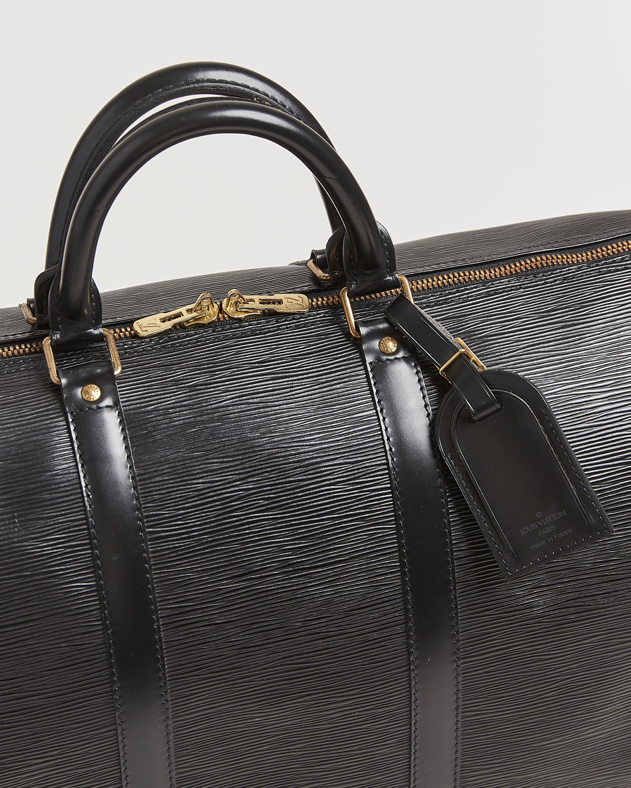 Hombres | Louis Vuitton Pre-Owned Keepall 50 Epi Leather Travel Bag Black | Louis Vuitton Pre-Owned | Keepall 50 Epi Leather Travel Bag Black