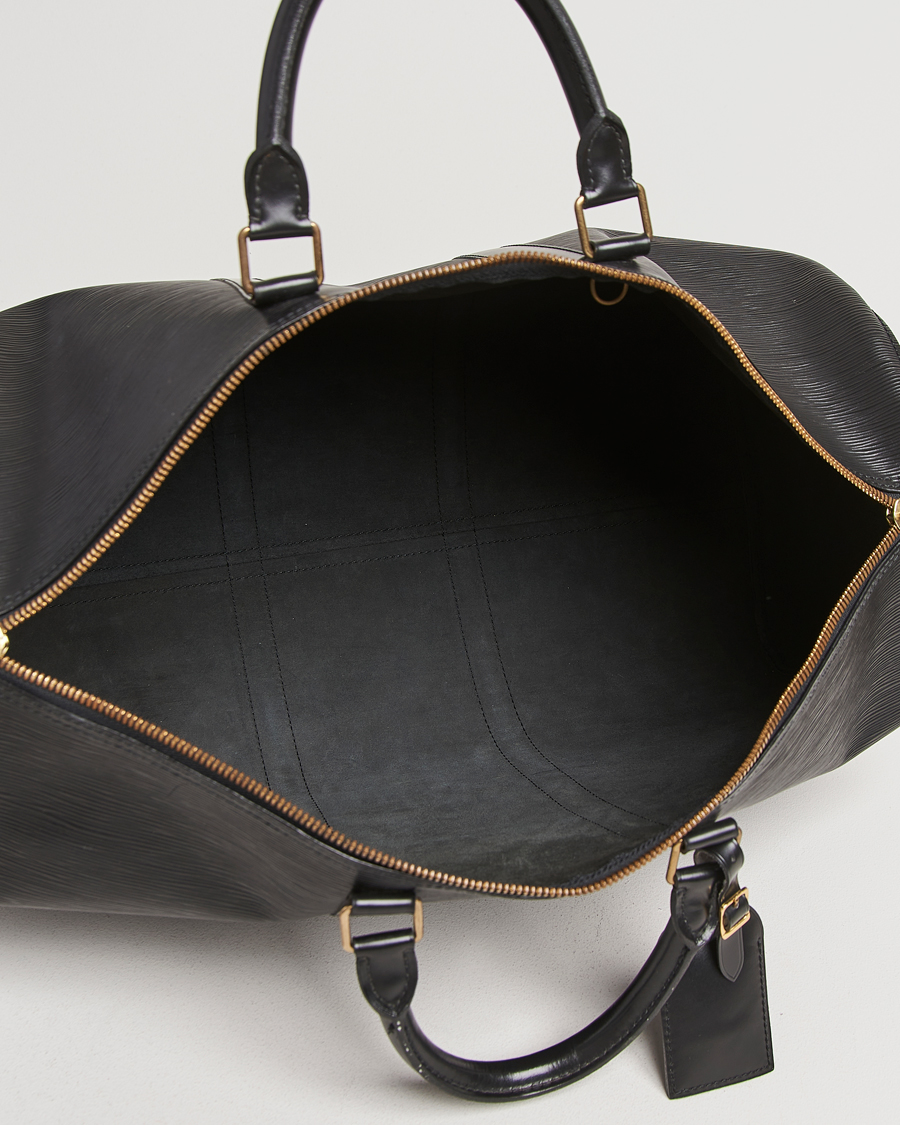Hombres | Louis Vuitton Pre-Owned Keepall 50 Epi Leather Travel Bag Black | Louis Vuitton Pre-Owned | Keepall 50 Epi Leather Travel Bag Black