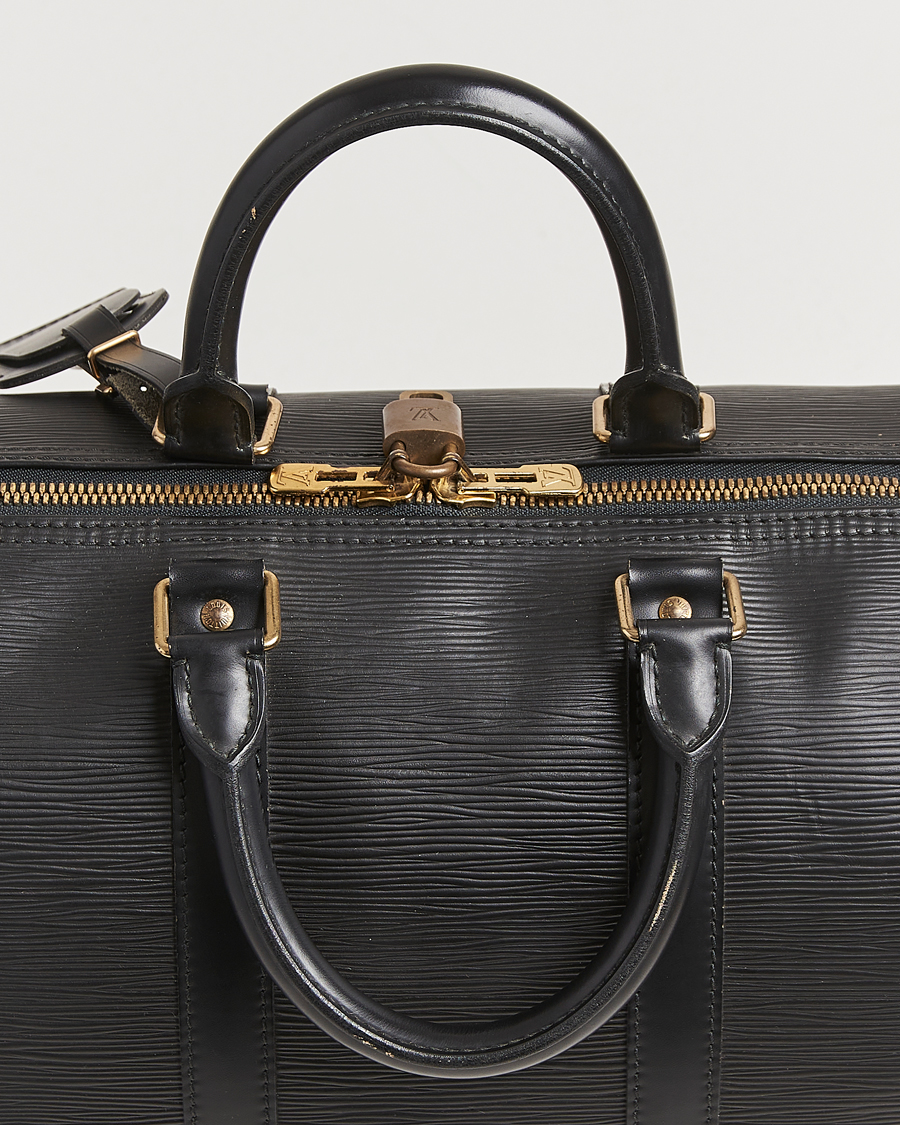 Hombres | Louis Vuitton Pre-Owned Keepall 45 Epi Leather Travel Bag Black | Louis Vuitton Pre-Owned | Keepall 45 Epi Leather Travel Bag Black