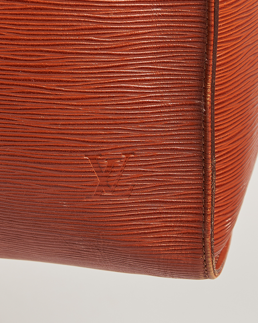 Hombres | Louis Vuitton Pre-Owned Keepall 50 Epi Leather Travel Bag Brown | Louis Vuitton Pre-Owned | Keepall 50 Epi Leather Travel Bag Brown