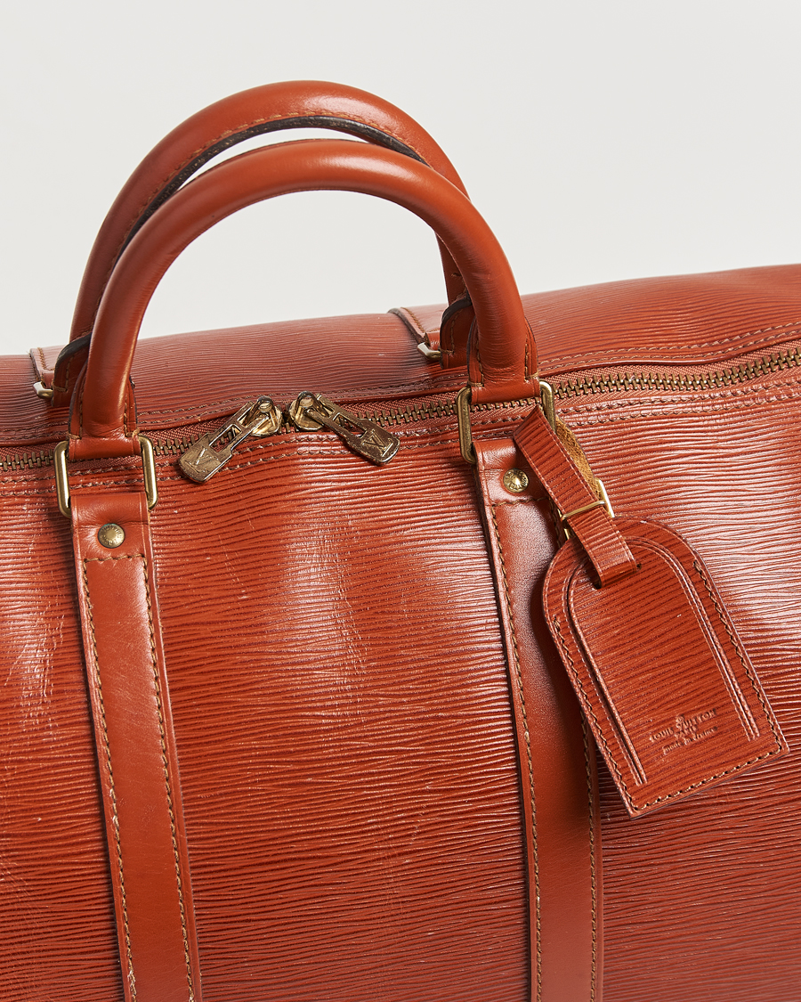 Hombres | Louis Vuitton Pre-Owned Keepall 50 Epi Leather Travel Bag Brown | Louis Vuitton Pre-Owned | Keepall 50 Epi Leather Travel Bag Brown
