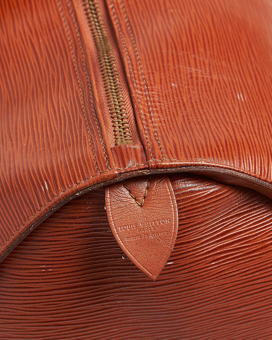 Hombres | Louis Vuitton Pre-Owned Keepall 50 Epi Leather Travel Bag Brown | Louis Vuitton Pre-Owned | Keepall 50 Epi Leather Travel Bag Brown