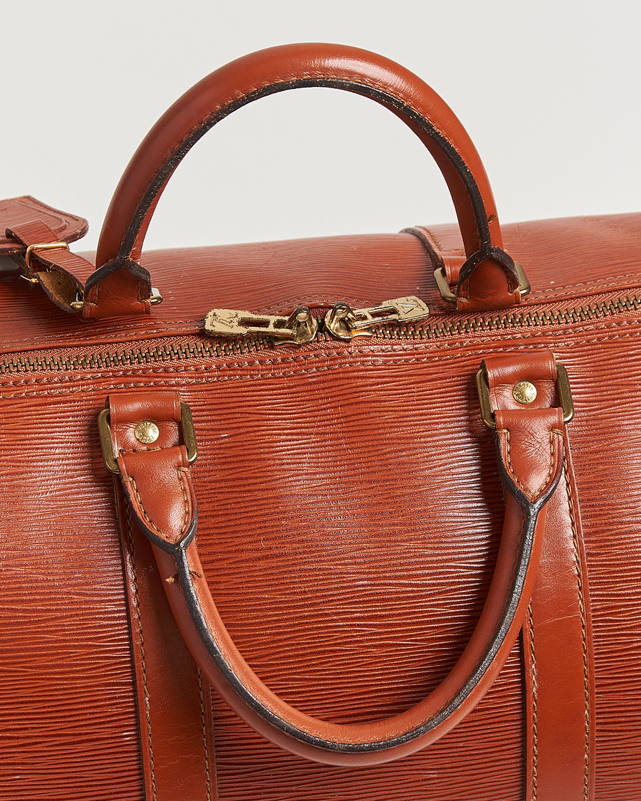 Hombres | Louis Vuitton Pre-Owned Keepall 50 Epi Leather Travel Bag Brown | Louis Vuitton Pre-Owned | Keepall 50 Epi Leather Travel Bag Brown