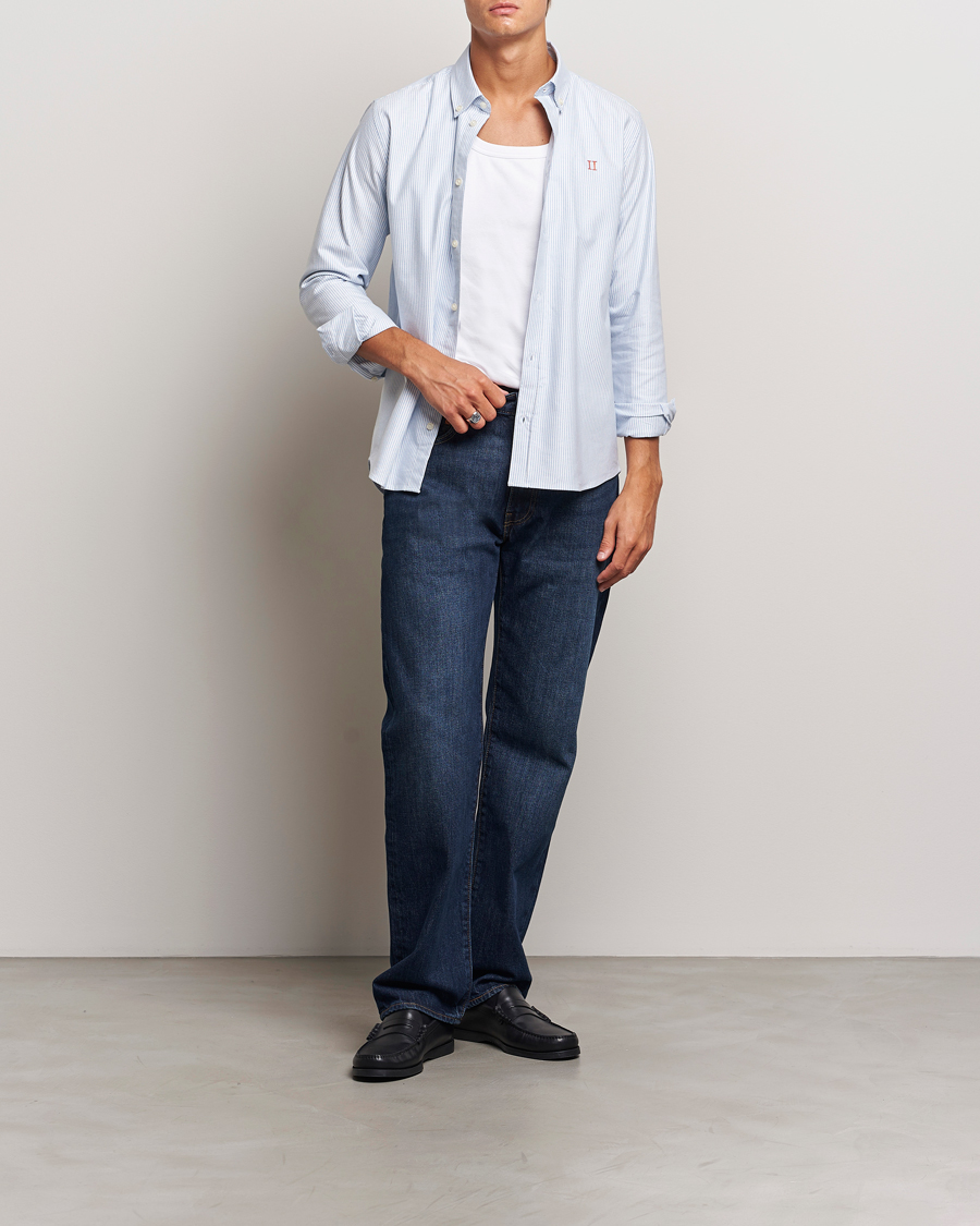 Hombres | Camisas | LES DEUX | Konrad Contrast Oxford Shirt Light Blue/White