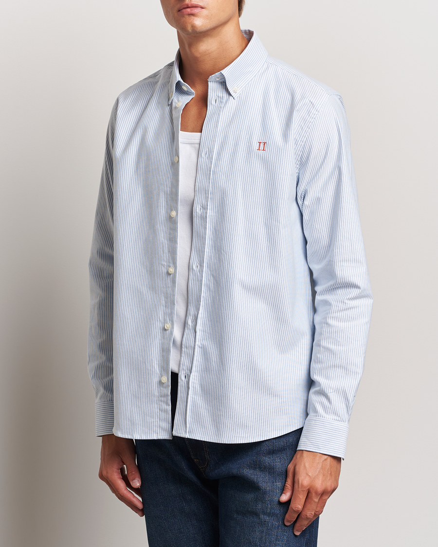 Hombres | Camisas | LES DEUX | Konrad Contrast Oxford Shirt Light Blue/White