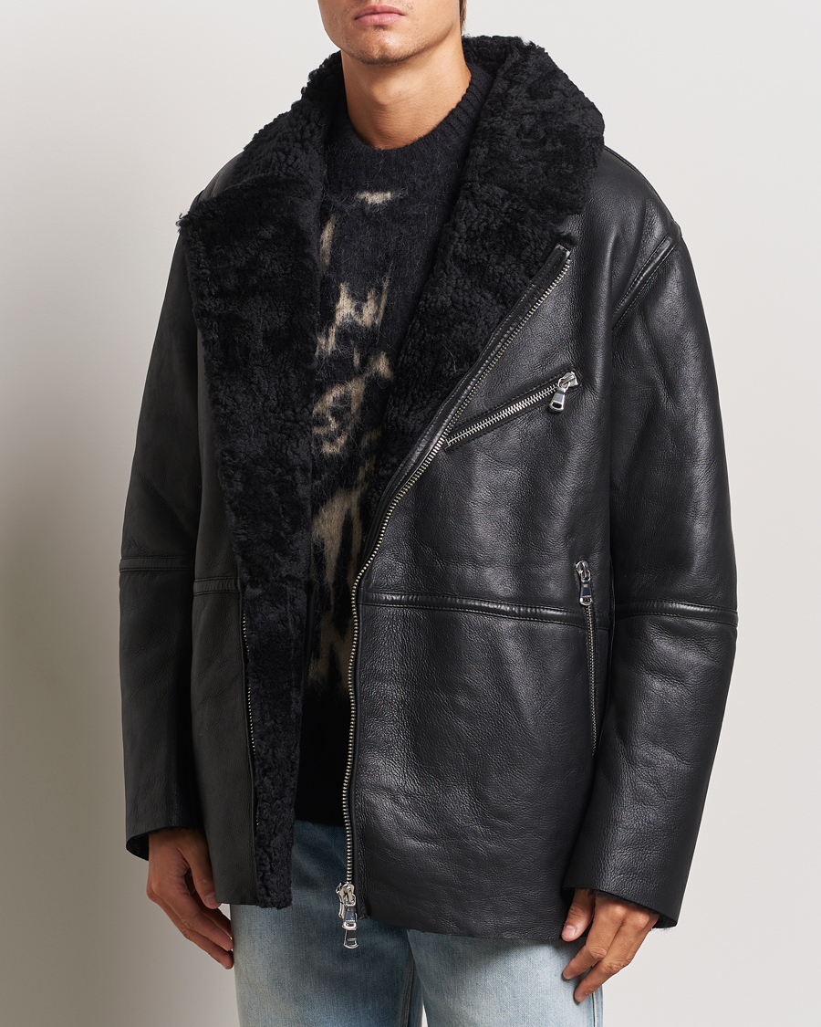 Hombres | Abrigos y chaquetas | J.Lindeberg | Sutton Shearling Jacket Black