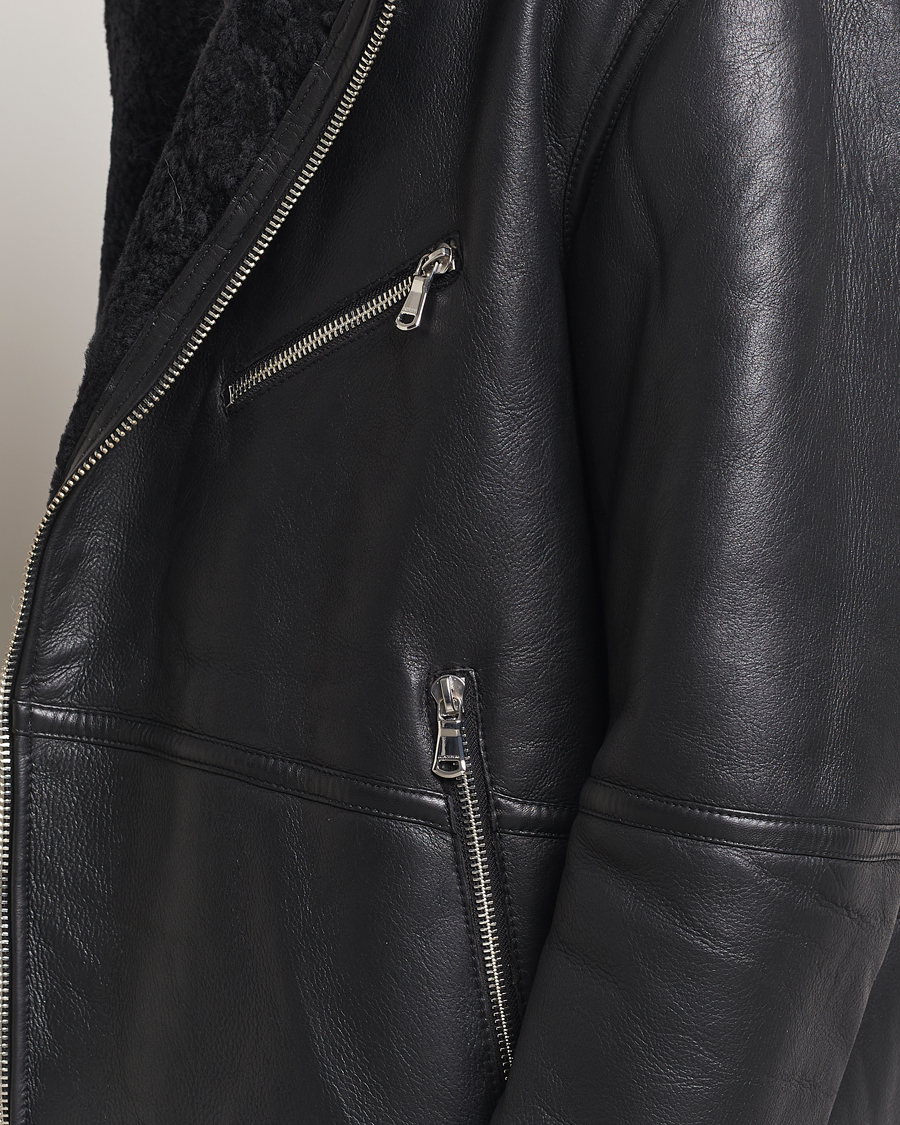 Hombres | Abrigos y chaquetas | J.Lindeberg | Sutton Shearling Jacket Black