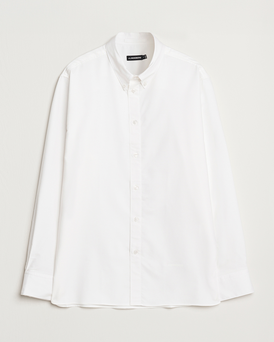 Hombres | Camisas | J.Lindeberg | Regular Stretch Oxford Shirt White