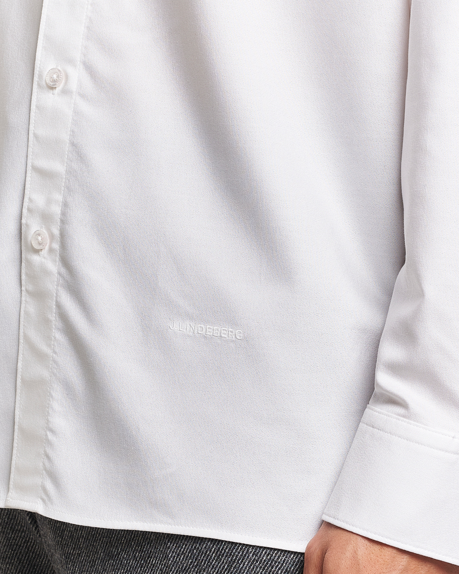 Hombres | Camisas | J.Lindeberg | Regular Stretch Oxford Shirt White