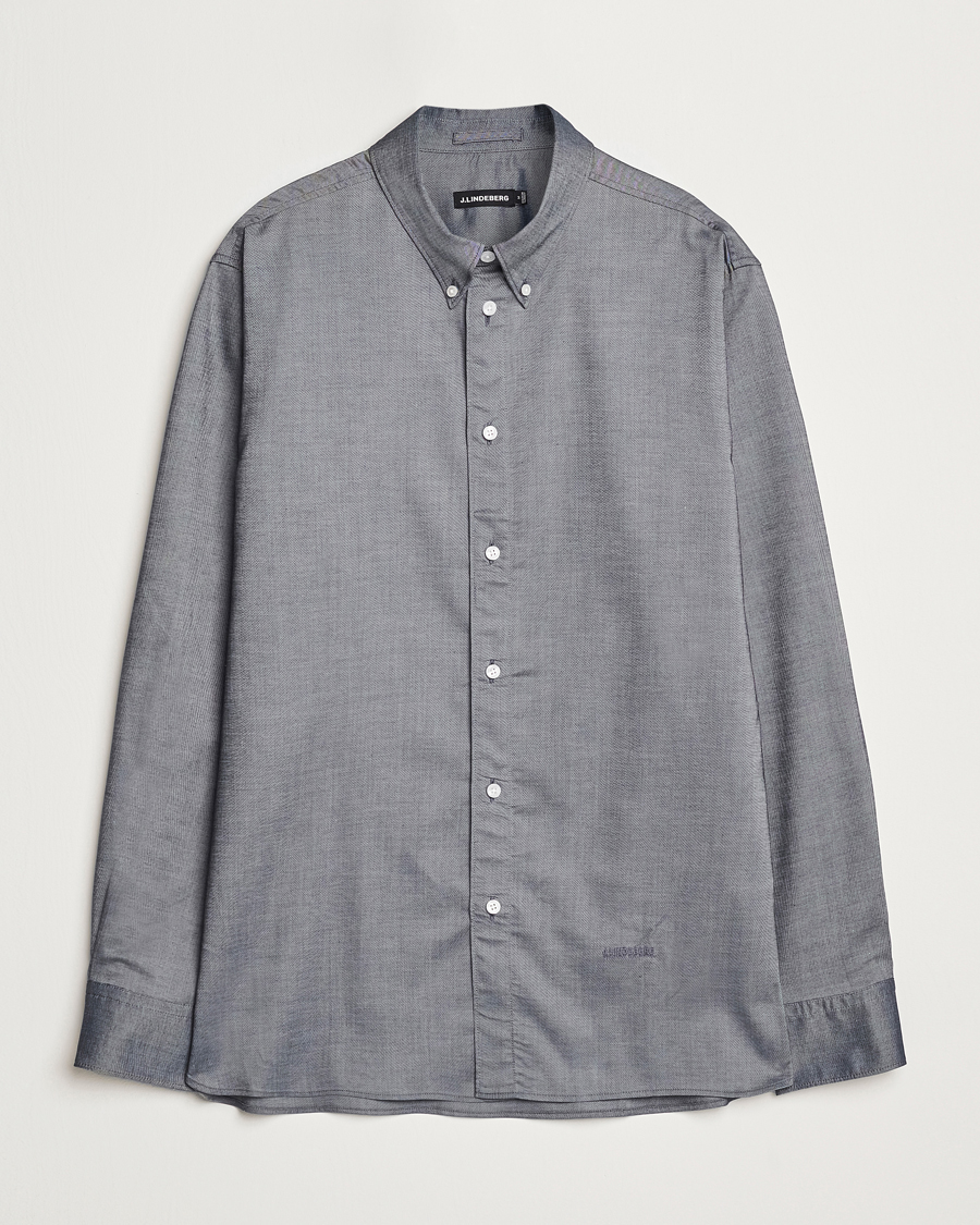 Hombres | Camisas | J.Lindeberg | Regular Stretch Oxford Shirt Navy