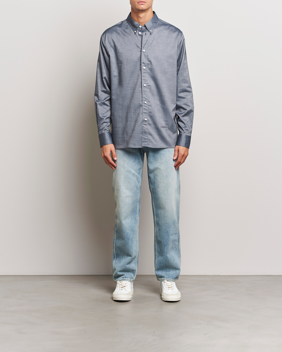 Hombres | Camisas | J.Lindeberg | Regular Stretch Oxford Shirt Navy