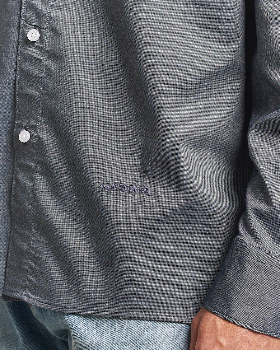 Hombres | Camisas | J.Lindeberg | Regular Stretch Oxford Shirt Navy