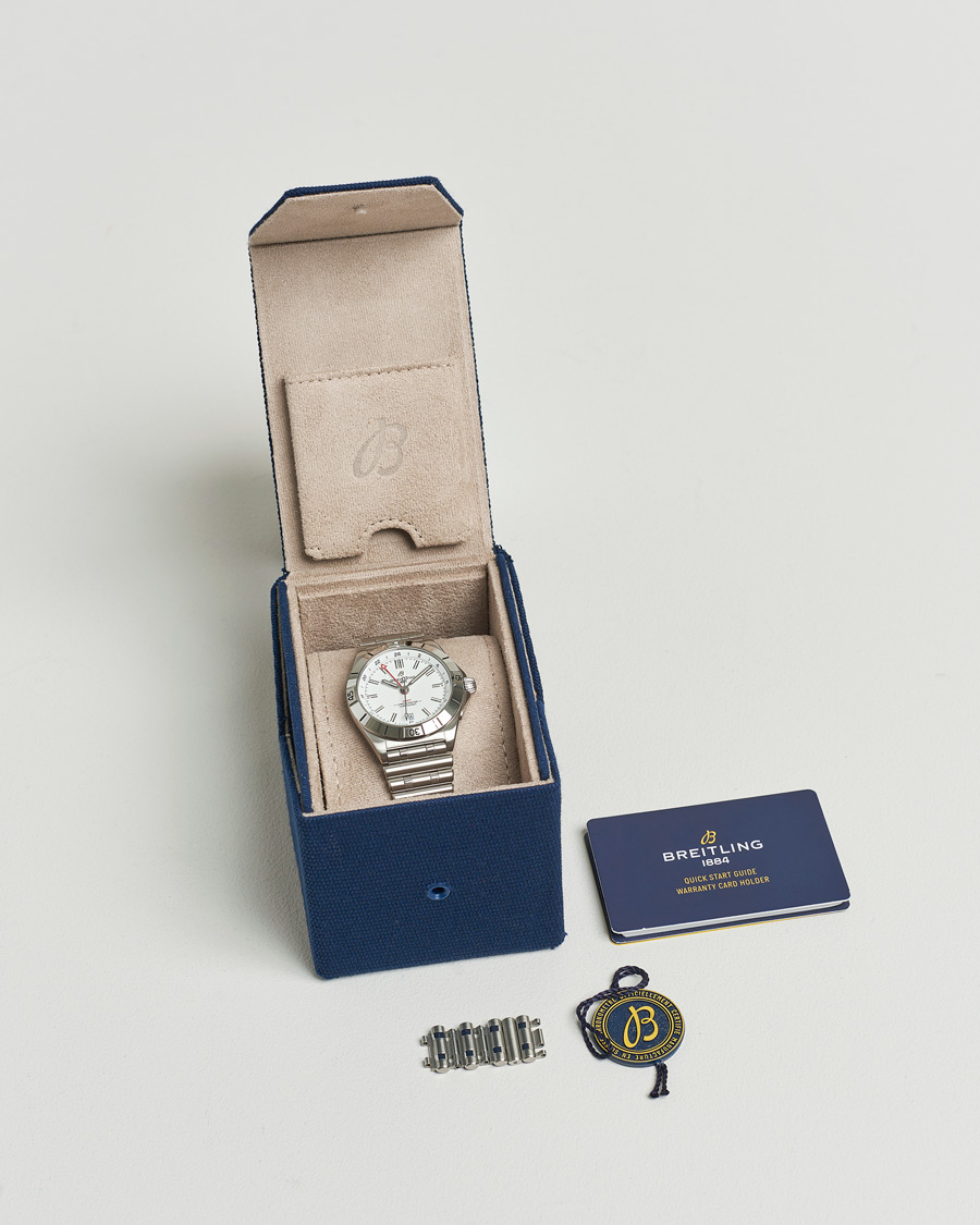 Hombres | Breitling Pre-Owned Chronomat GMT A32398 Silver | Breitling Pre-Owned | Chronomat GMT A32398 Silver