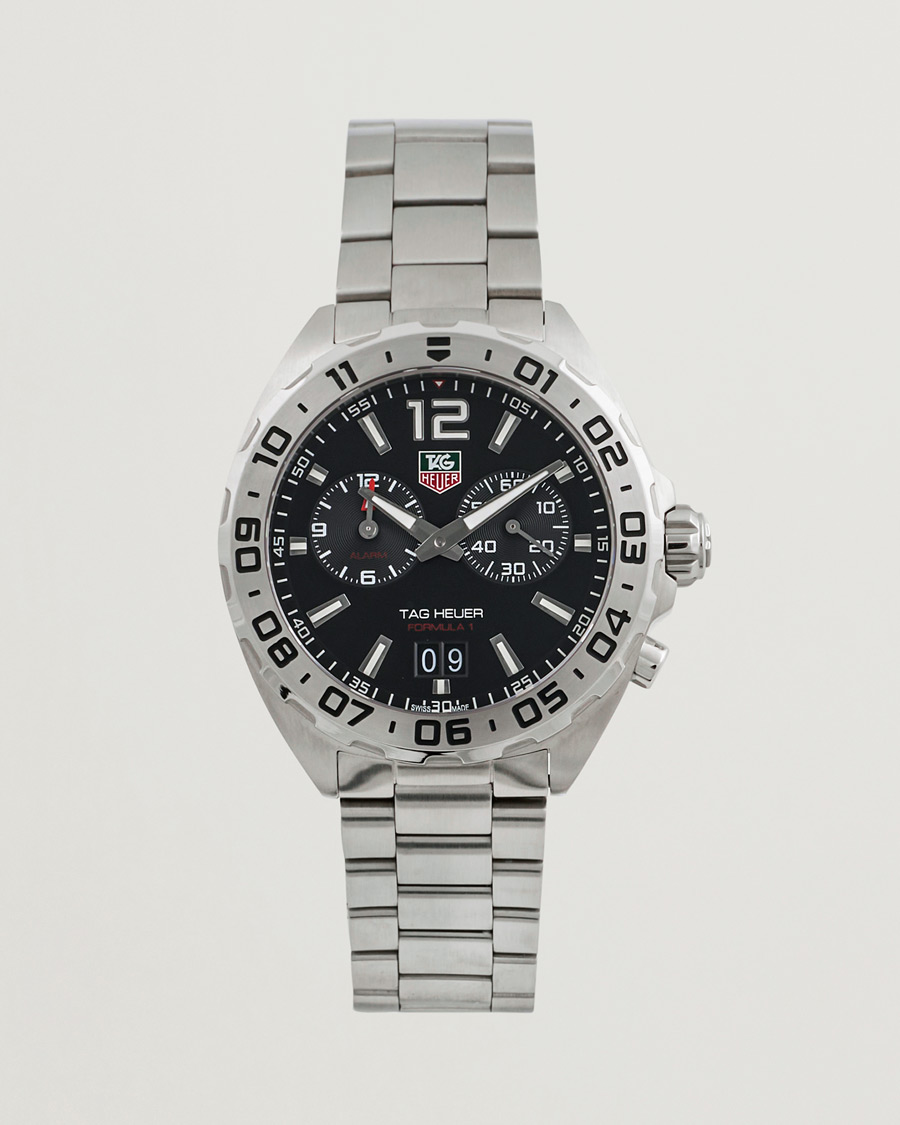 Hombres | Tag Heuer Pre-Owned Formula 1 Alarm WAZ111A Silver | Tag Heuer Pre-Owned | Formula 1 Alarm WAZ111A Silver