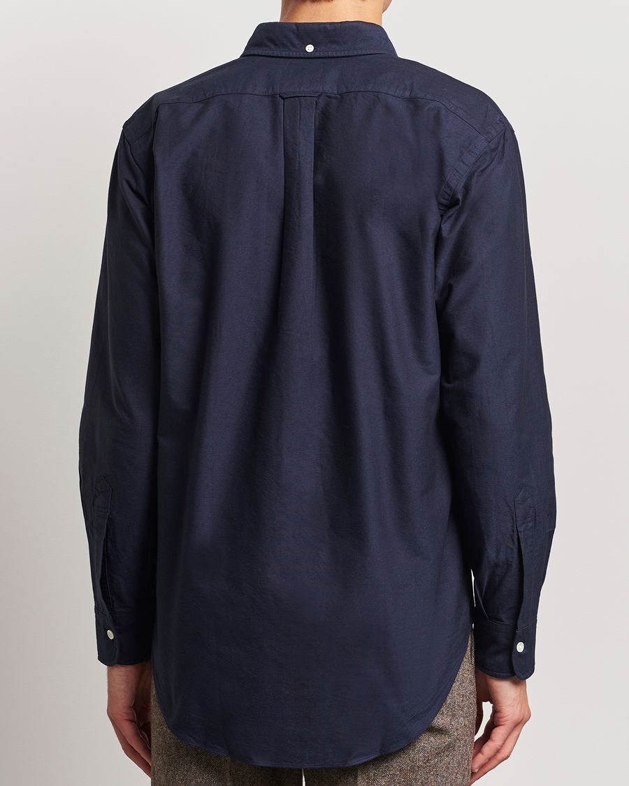 Hombres | Camisas | Kamakura Shirts | Vintage Ivy Oxford Button Down Shirt Navy