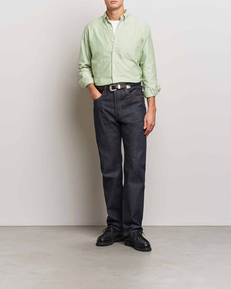Hombres | Camisas | Kamakura Shirts | Vintage Ivy Oxford Button Down Shirt Green
