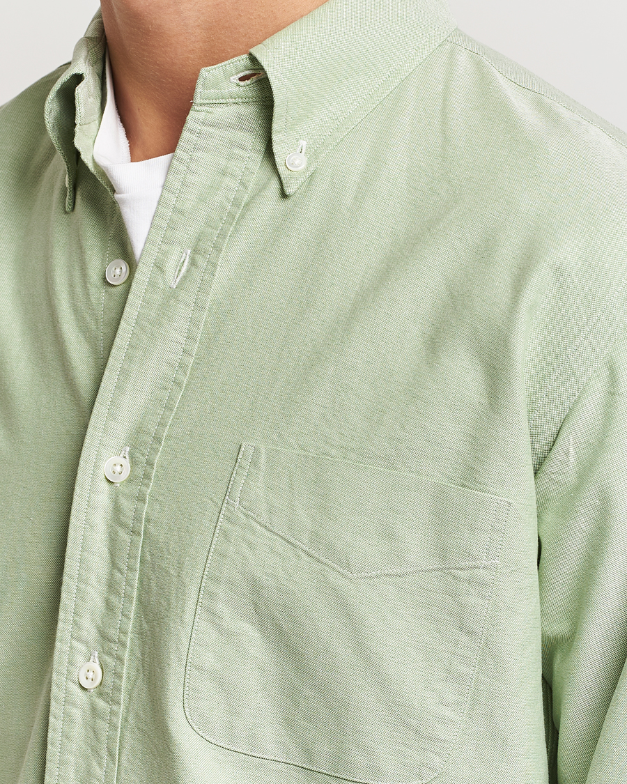 Hombres | Camisas | Kamakura Shirts | Vintage Ivy Oxford Button Down Shirt Green