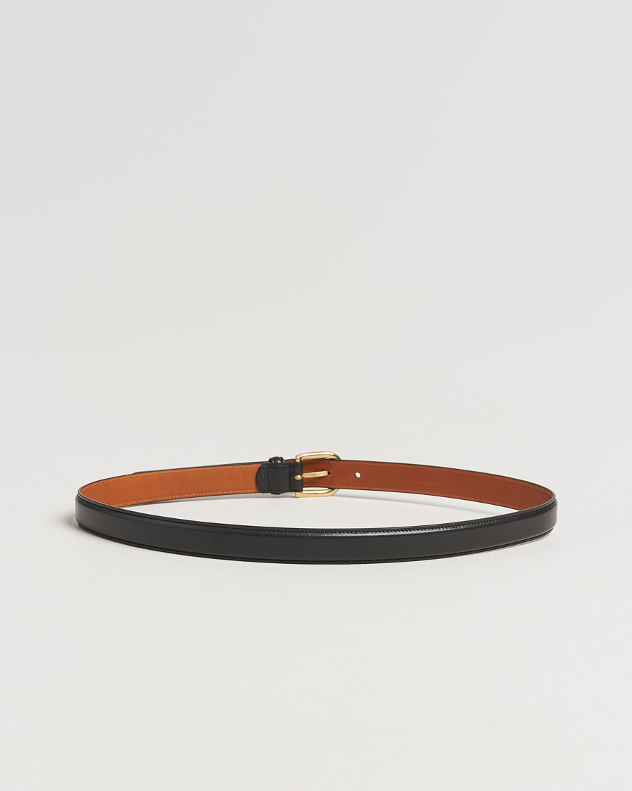 Hombres | Cinturones | Kamakura Shirts | Vintage Ivy Horseshoe Buckle Belt Black