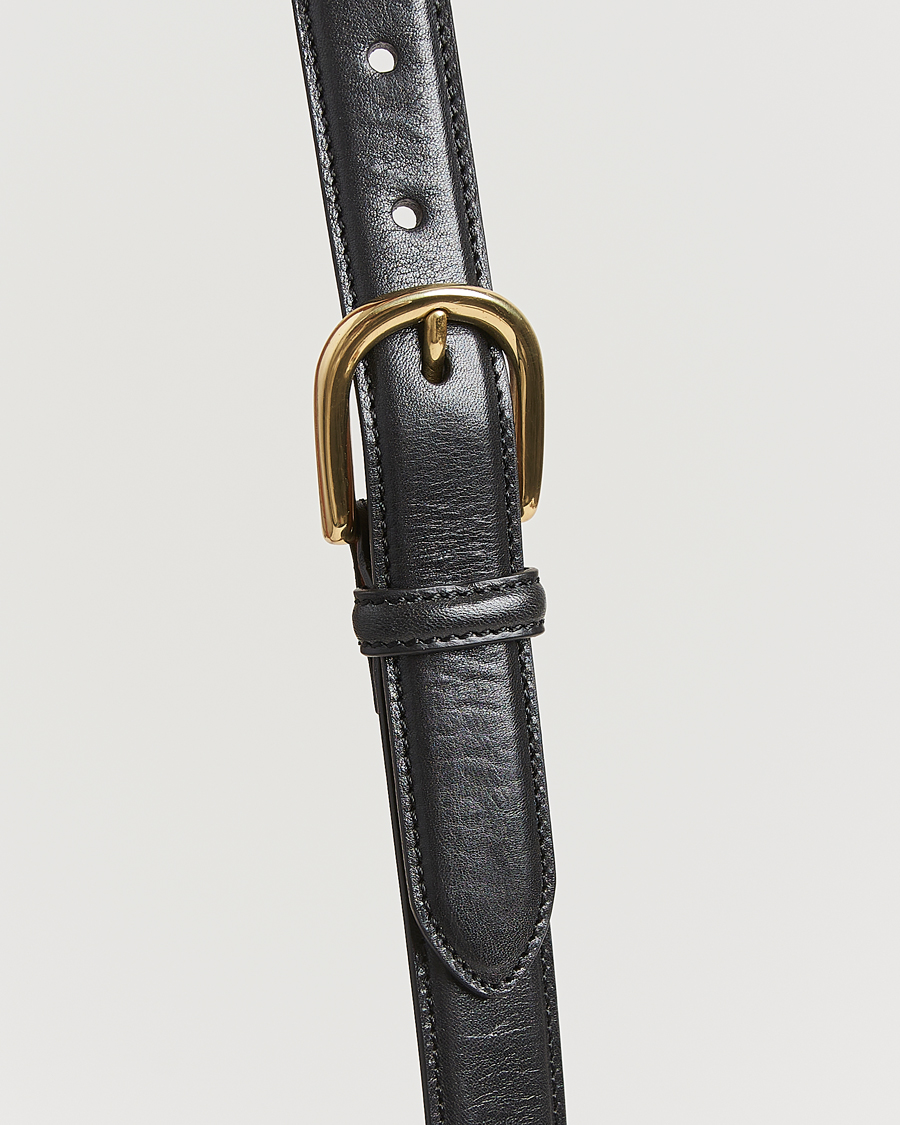 Hombres | Cinturones | Kamakura Shirts | Vintage Ivy Horseshoe Buckle Belt Black