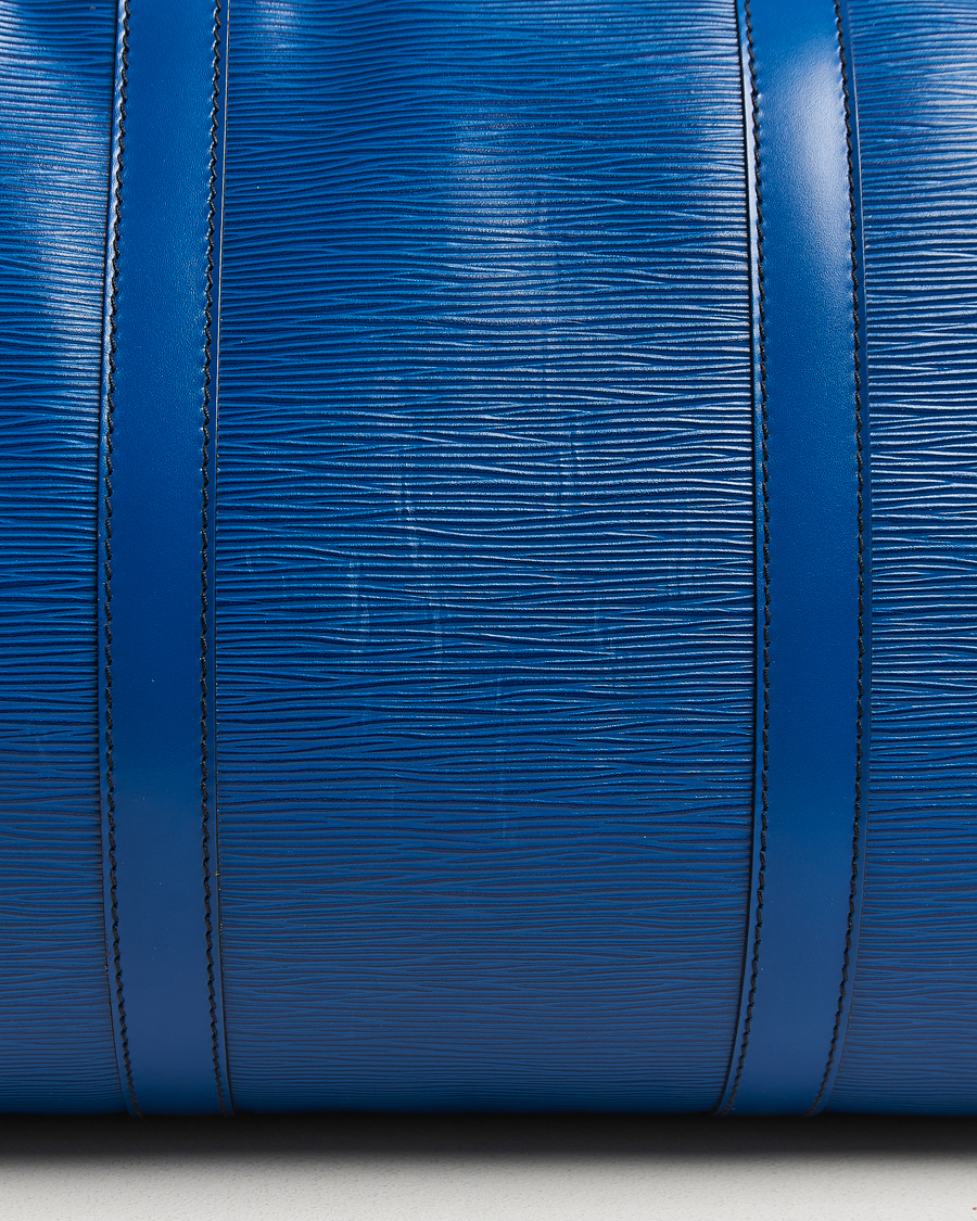 Hombres | Louis Vuitton Pre-Owned Keepall 50 Epi Leather Travel Bag Blue | Louis Vuitton Pre-Owned | Keepall 50 Epi Leather Travel Bag Blue