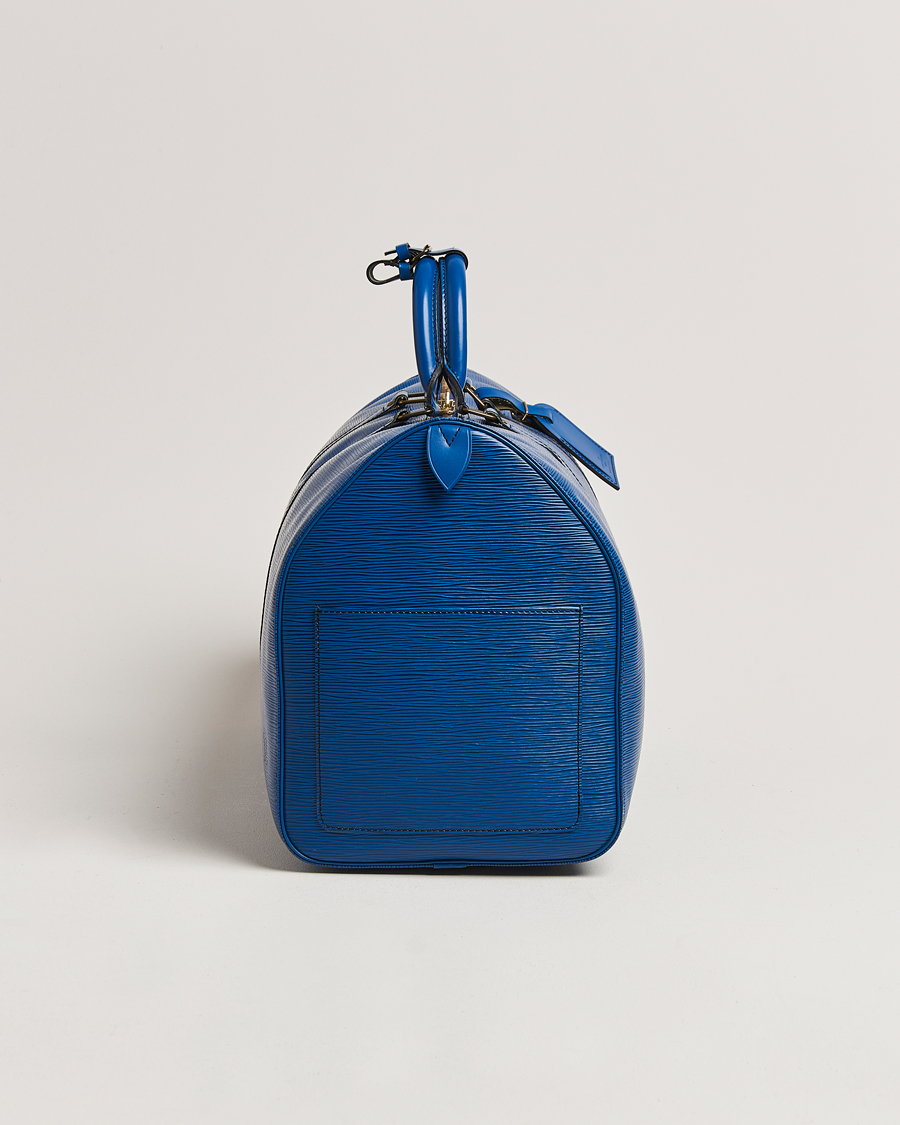 Hombres | Louis Vuitton Pre-Owned Keepall 50 Epi Leather Travel Bag Blue | Louis Vuitton Pre-Owned | Keepall 50 Epi Leather Travel Bag Blue