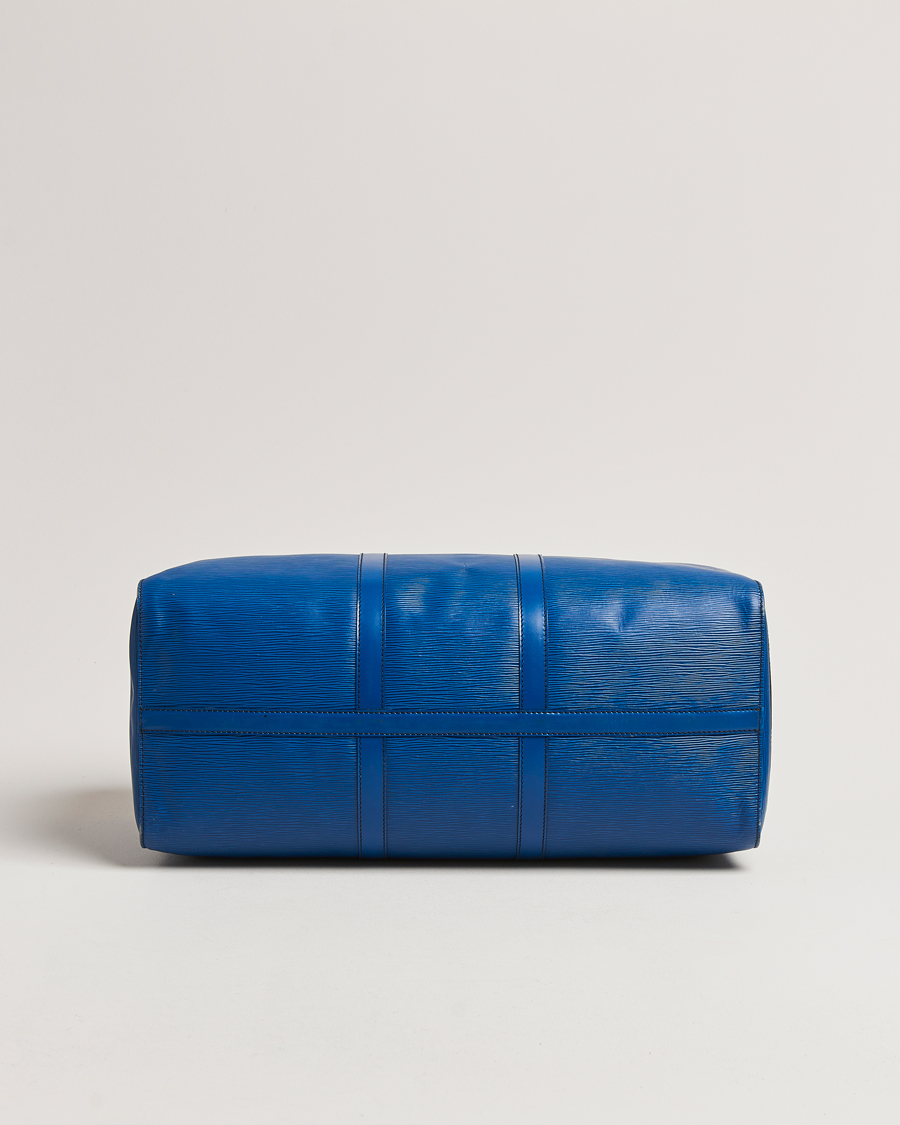 Hombres | Louis Vuitton Pre-Owned Keepall 50 Epi Leather Travel Bag Blue | Louis Vuitton Pre-Owned | Keepall 50 Epi Leather Travel Bag Blue