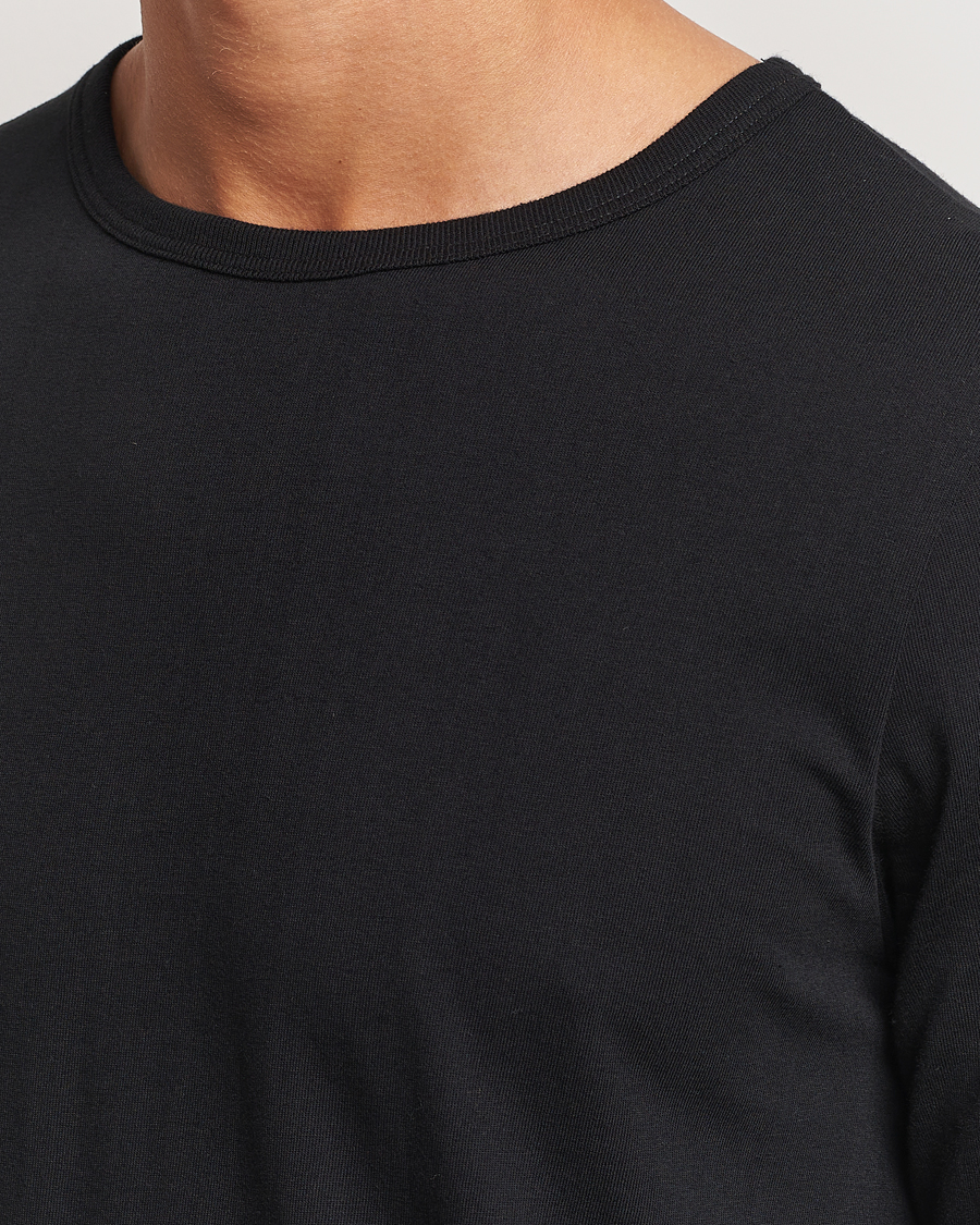 Hombres | Camisetas | Merz b. Schwanen | 1950s Classic Loopwheeled Longsleeve T-Shirt Black