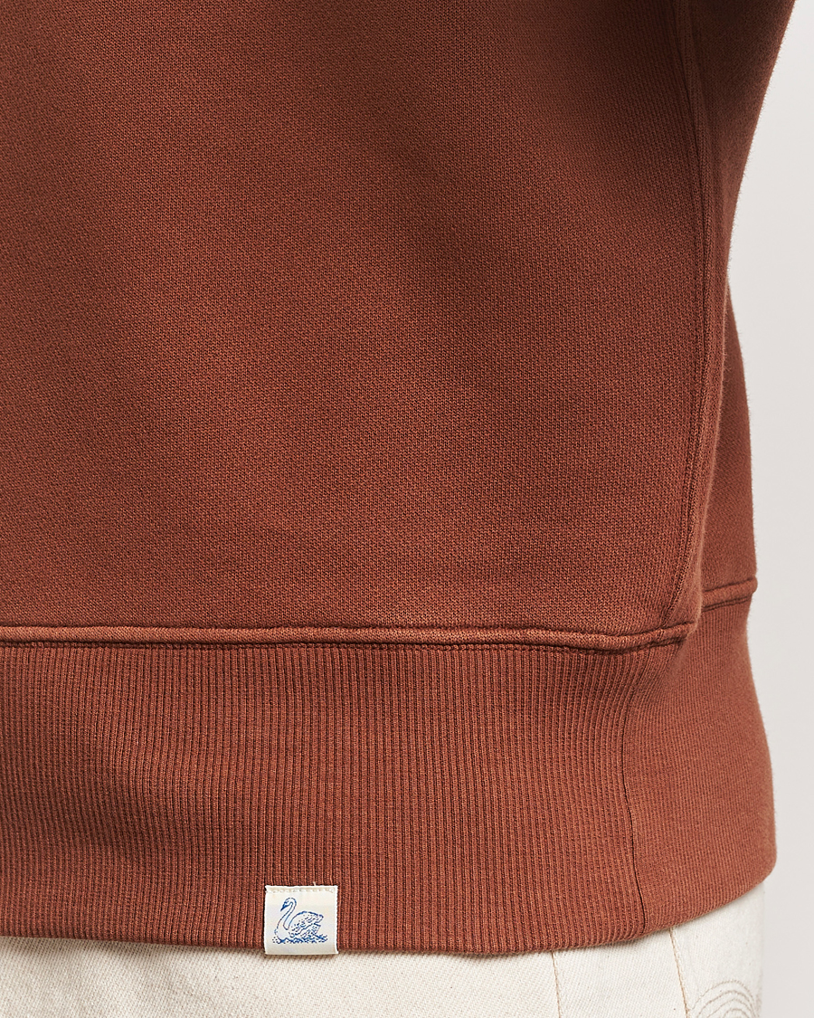 Hombres | Jerséis y prendas de punto | Merz b. Schwanen | Vintage Fleece Crew Neck Sweatshirt Chestnut