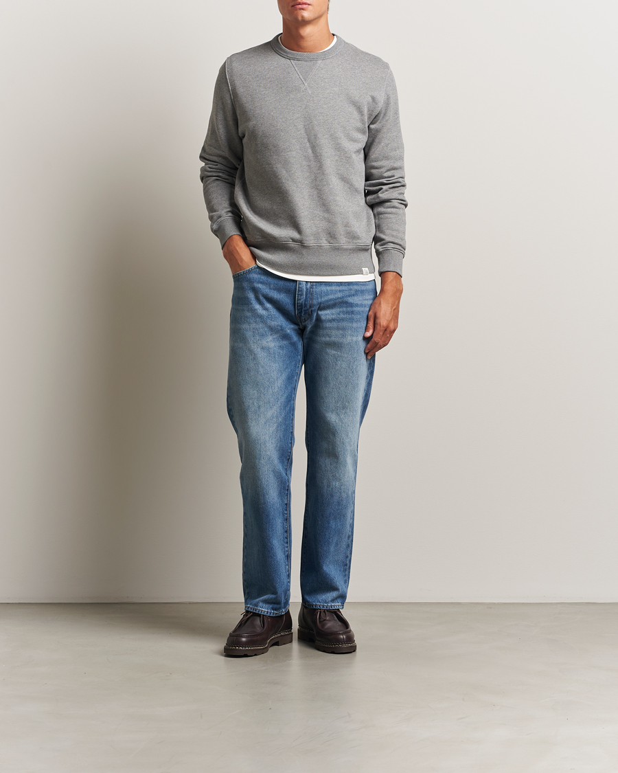 Hombres | Jerséis y prendas de punto | Merz b. Schwanen | Relaxed Fit Vintage Cotton Sweatshirt Grey Melange