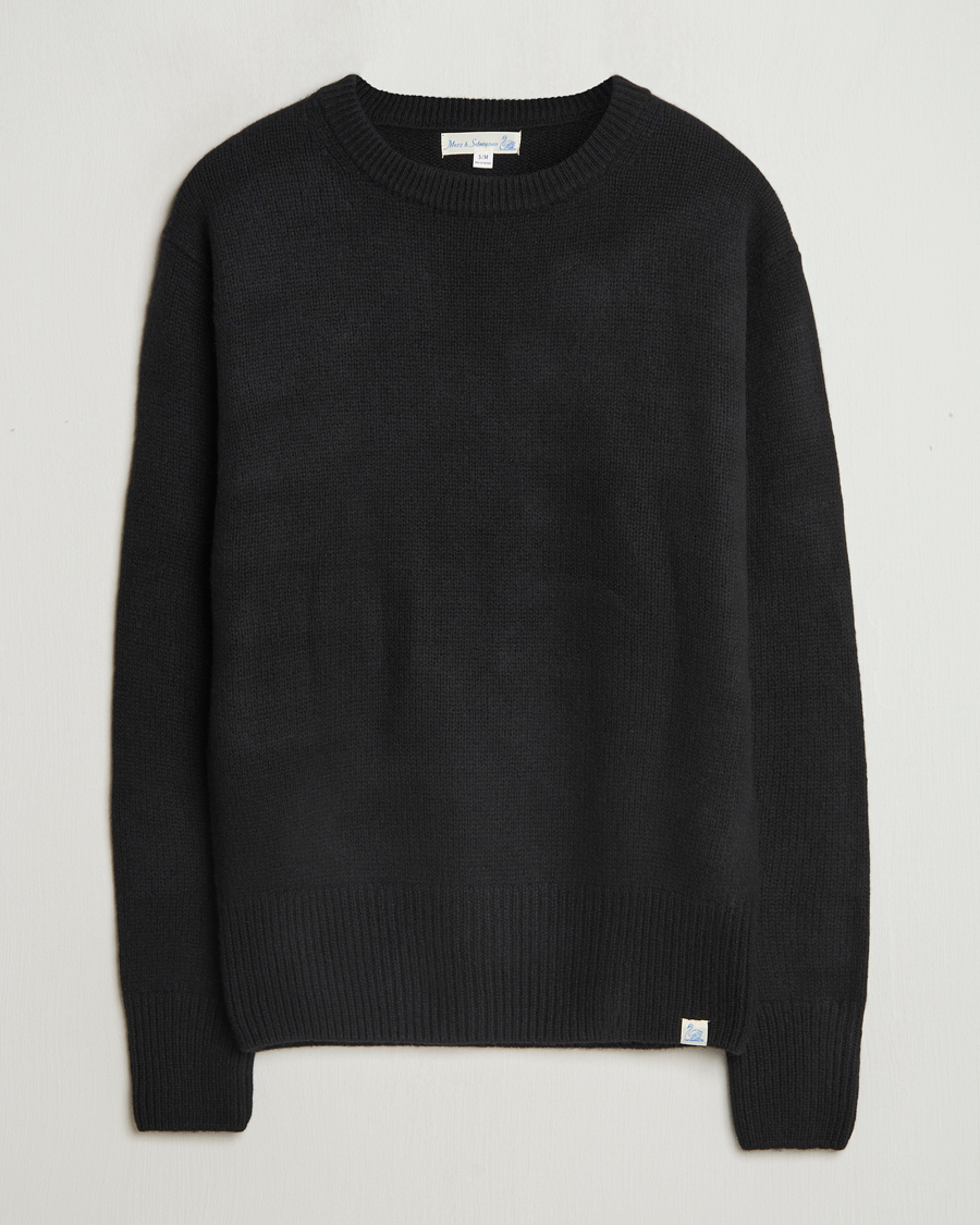 Hombres | Jerséis y prendas de punto | Merz b. Schwanen | Merino/Cashmere Pullover Deep Black