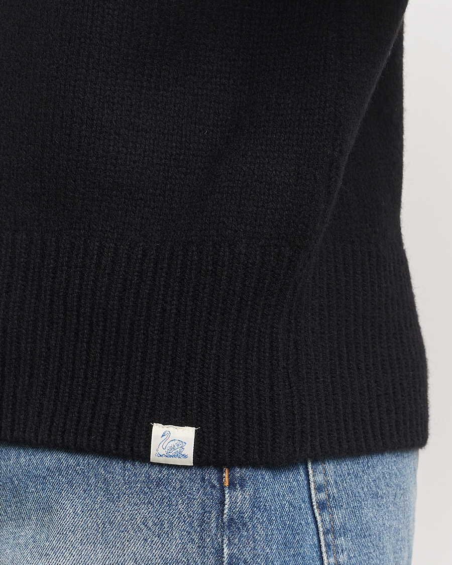 Hombres | Jerséis y prendas de punto | Merz b. Schwanen | Merino/Cashmere Pullover Deep Black