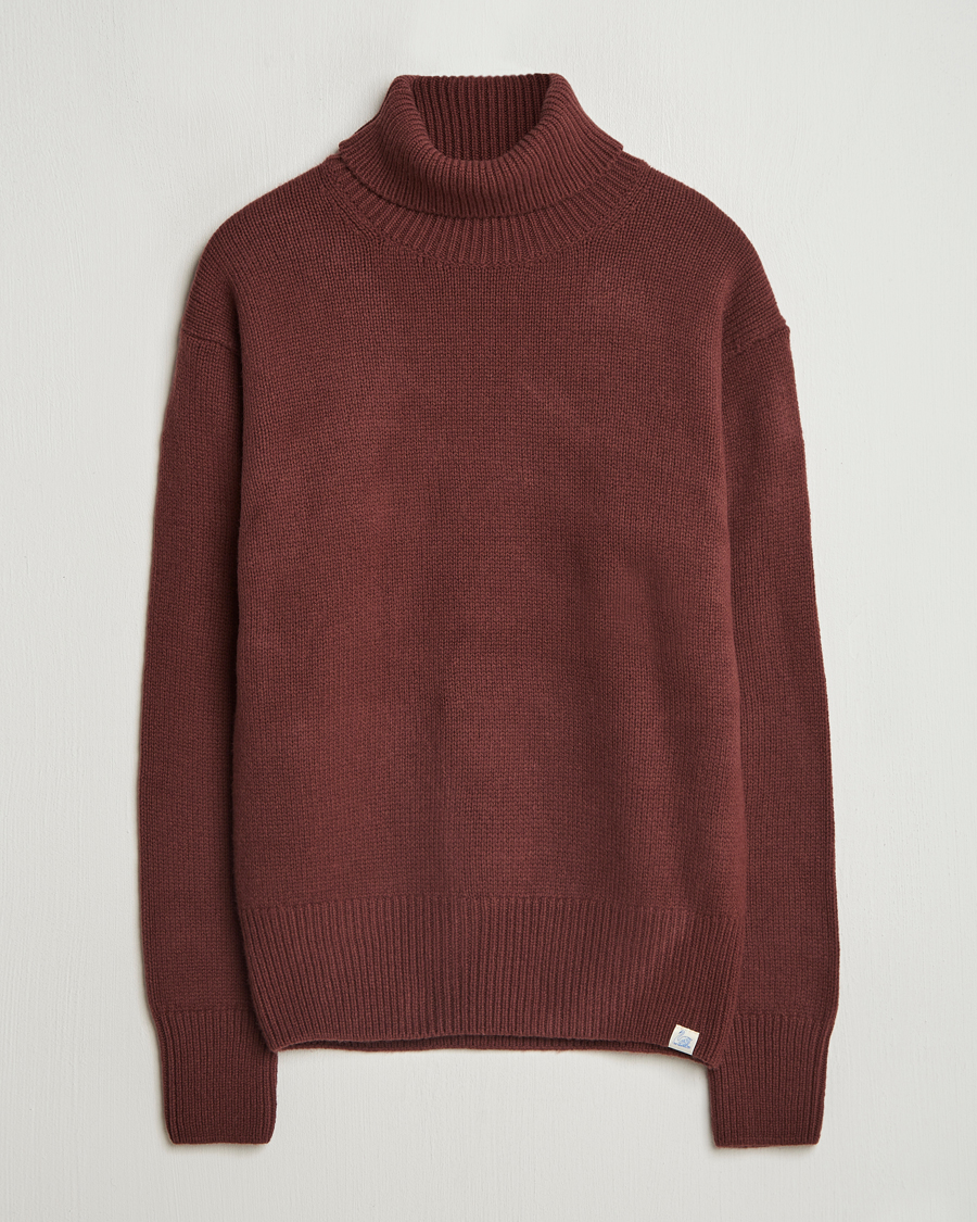 Hombres | Jerséis y prendas de punto | Merz b. Schwanen | Merino/Cashmere Rollneck Bark Brown