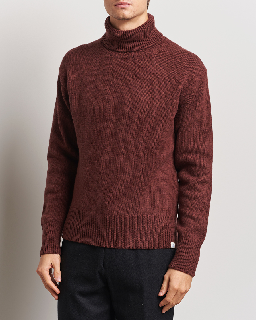 Hombres | Jerséis y prendas de punto | Merz b. Schwanen | Merino/Cashmere Rollneck Bark Brown