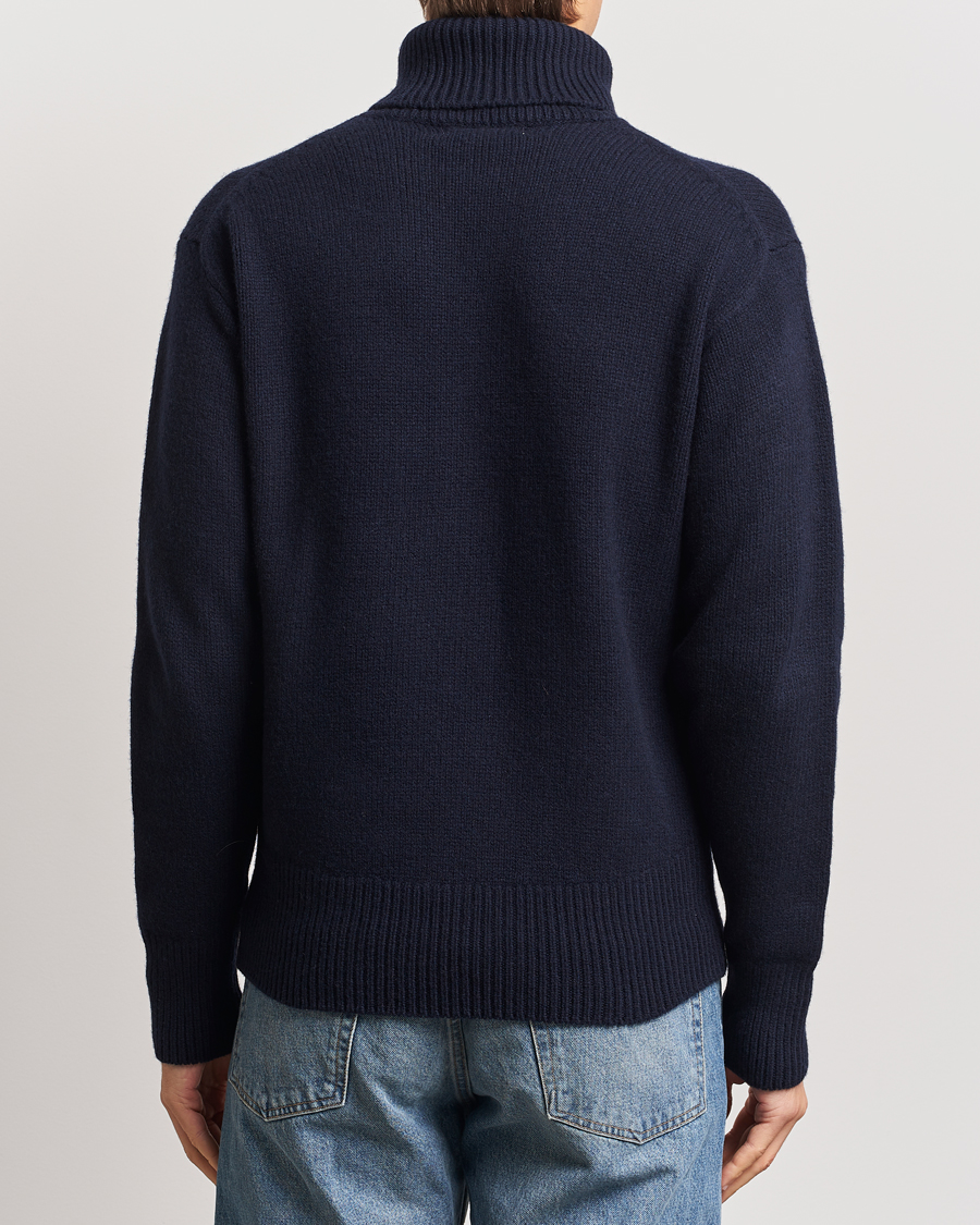 Hombres | Jerséis y prendas de punto | Merz b. Schwanen | Merino/Cashmere Rollneck Dark Navy